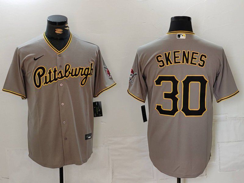 Men Pittsburgh Pirates #30 Skenes Browm Game 2024 Nike MLB Jersey style 8141->pittsburgh pirates->MLB Jersey